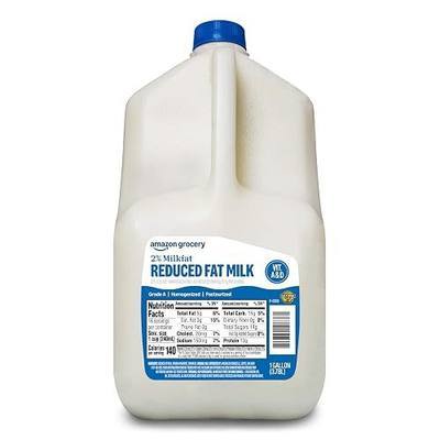 Amazon Grocery, 2% Reduced Fat Milk, 1 Gallon, 128 Fl Oz