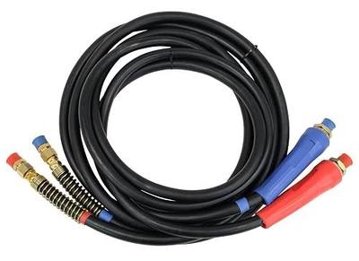 Mytee Products 15 Ft Air Line Hose Assemblies with Flexible Grips & 1/2" NPT Fittings - 1 pair (2 pcs) - Air Line Hose Straight Lead Set for Semi Truck, Trailer, Tractor