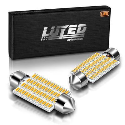 569 578 LED Dome Light Bulbs Warm White Non-Polarity Error Free Super Bright 3014 48-EX Chipsets 41mm 1.61" 211-2 212-2 LED Bulbs Used for Interior Dome Light Pack of 2