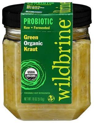 Wildbrine Organic Green Sauerkraut 18 oz Jar