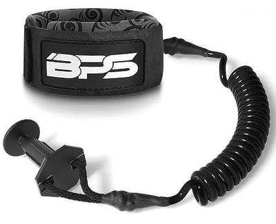BPS New Zealand ‘Storm’ Bodyboard Leash – Premium Coil 4ft Coiled Wrist Boogie Board Leashes with Plug