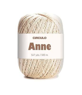 CíRCULO Anne Yarn for Crocheting & Knitting, 100% Mercerized Brazilian Virgin Cotton, Soft Fingering Weight, 547 Yds, 5.19 Oz - Color 7684 Porcelain
