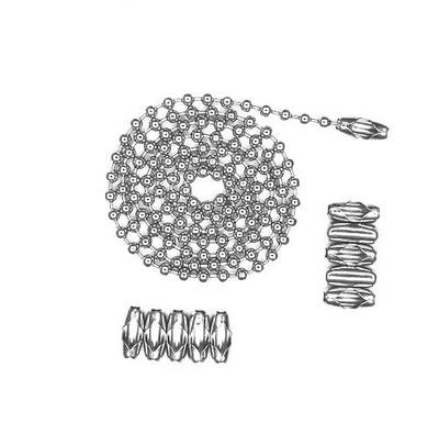 Glory Qin 4.0mm Stainless Steel Ball Chains & 10 Matching connectors (#8, 10 Feet)