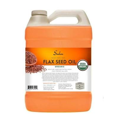 100% Pure Organic Extra Virgin Unrefined Flax Seed Oil 1 Gallon (128 FL.OZ)