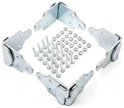 ELITEWILL 4 Sets Trailer Wood Sides Brackets Latch Rack Stake Body Gates Corner - with Screws