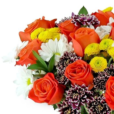 Benchmark Bouquets - Life is Good Orange Roses - Fresh Flowers for Delivery - Mothers Day Flowers for Mom - Gifts for Mom - Mother's Day Bouquet (Glass Vase Included)