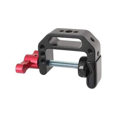 CAMVATE C Clamp with 1/4 and 3/8 thread hole for Camera Monitor(Red handle)