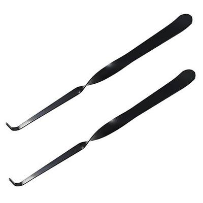 Stainless Steel Wick Dippers, 2 pcs Put Out Extinguish Candle Wick Dipper Candle Hook Candle Accessories for Putting Out Extinguish Candle Wicks Flame Safely (Black)