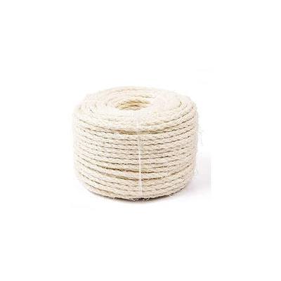 Yangbaga Cat Natural Sisal Rope for Scratching Post Tree Replacement, Hemp Rope for Repairing, Recovering or DIY Scratcher, 6mm Diameter, Come with a Play Ball 33FT