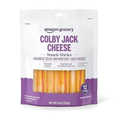 Amazon Grocery, Colby Jack Cheese Snack Sticks, 10 Oz, 12 Ct