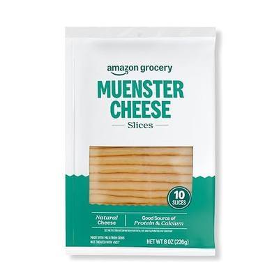 Amazon Grocery, Muenster Cheese, 8 Oz, 10 Slices
