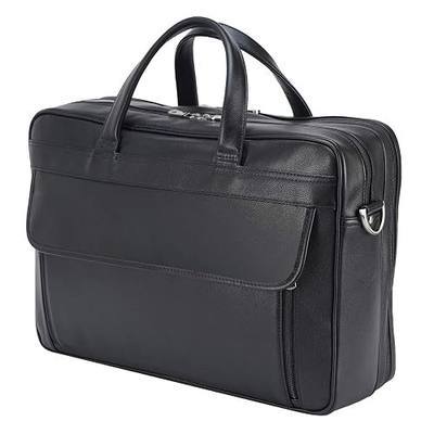 Polare Full Grain Leather 17'' Briefcase Shoulder Messenger Business Bag For Men