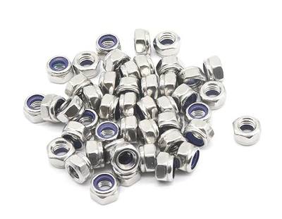35Pcs M5 x 0.8mm Stainless Steel Self-Lock Nylon Inserted 5mm Locking Nuts for Wheels, 3D Printer, Bike