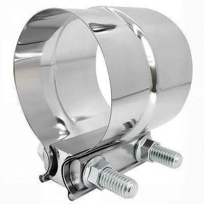 2.5 inch Exhaust Clamp, 304 Stainless Steel Lap Joint Band Clamps (1 Pack) | ROADFORMER 2.5 exhaust clamp for 2.5" OD to 2.5" ID Pipe, Muffler Clamp, Turbo Downpipe, Catalytic Converter Repair,
