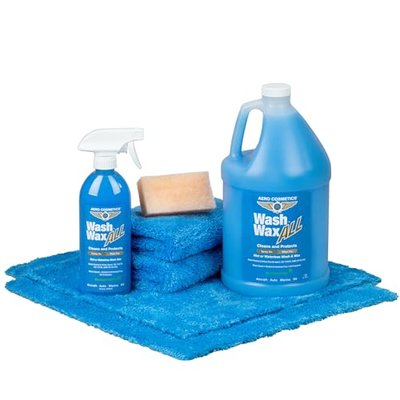 Wet or Waterless Car Wash Wax Kit 144 fl. oz Premium Kit. Aircraft Quality for your Car, RV, Boat, Motorcycle. Anywhere, Anytime, Home, Office, School, Garage, Parking Lots.