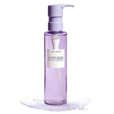 Glow Recipe Blueberry Bounce Exfoliating Face Wash - Foaming Facial Cleanser, Makeup Remover & Clarifying Mask - Hydrating Hyaluronic Acid & Gentle AHA for Sensitive Skin - Korean Skincare, 160ml