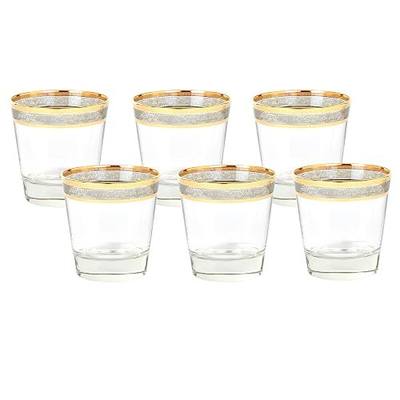 Lorren Home Trends 9434 Double Old Fashion Melania Collection Glass, Set of 6, Smoke