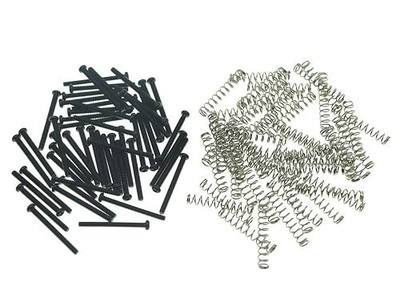 KAISH 50pcs American Thread Humbucker Pickup Height Screws Guitar Humbucker Pickup Screws with Springs for USA thread pickups Black