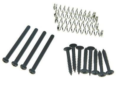 KAISH American Thread Humbucker Pickup Height Screws Humbucker Pickup Ring Pickup Surround Frame Mounting Screws Springs for USA thread pickups Black
