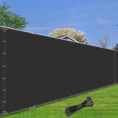 COARBOR 8' x 25' Privacy Fence Screen Heavy Duty Windscreen Fencing Mesh Shade Net Cover for Outdoor Wall Backyard Patio Deck and Porch, Black