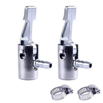 LUMITECO 1/4" Lock On All Metal Air Chuck,Mini Air Compressor Portable Tire Inflator Tire Chuck, Hose End with Barb Connector for Hose Repair Inflate Chuck-2Pack
