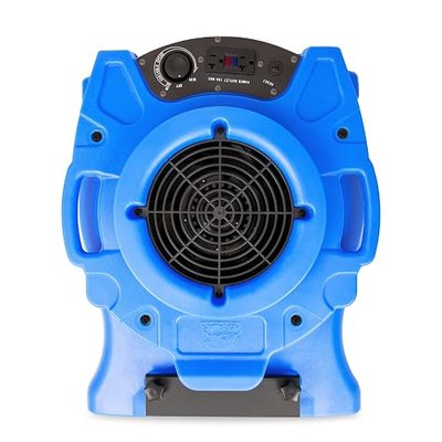 B-Air VENTLO-25 1/4 HP Low Profile Air Mover Carpet Dryer Floor Fan for Home Retail Plumbing Water Damage Restoration Equipment, Blue