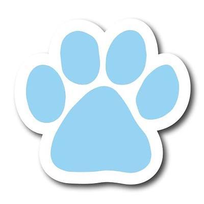 Black Pawprint Car Magnet 5 Inch, Dog Lover Gift | Heavy duty magnetic decal for car, truck, SUV or fridge, full color UV printed