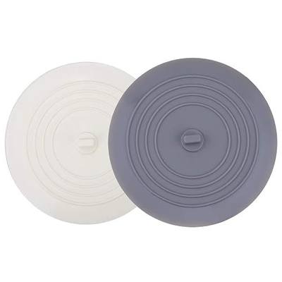 V-TOP Tub Stopper 2 Pack, 6 inches Large Silicone Drain Plug Hair Stopper Flat Suction Cover for Kitchen Gadgets Bathroom Accessories and Laundry
