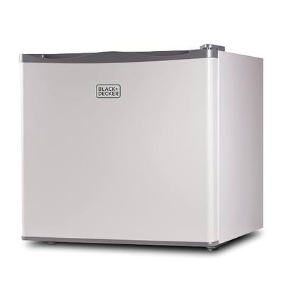 BLACK+DECKER 1.2 Cu. Ft. Compact Upright Freezer, BUFK12W, White | Energy Star Certified, Mini Deep Freeze with Full-Width Wire Shelf, Mini Freezer Stores Up To 42 lbs.