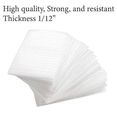 50 Pack Thickened Foam Pouches 7.5x12 Inch, Glass & Mug Cushion Foam Wraps, Dish Packing Supplies for Moving, Protective Foam Sleeves for Wine Glasses, Cups and China Dishes
