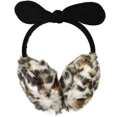 Kids Girls Winter Warm Faux Fur Plush Ear Warmers Earmuffs W/Fleece Bow