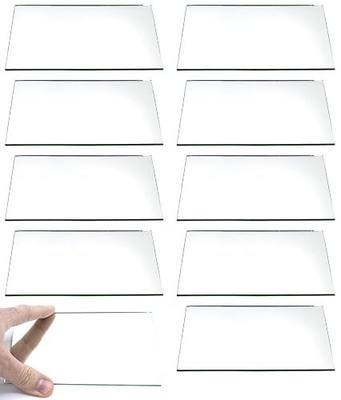 EISCO 10 Pack Rectangular Plano Glass Mirror, 6" x 4" - 2mm Thick Approx.