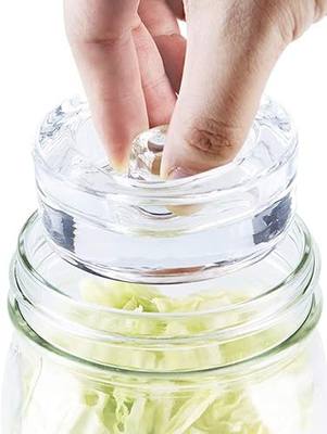 4-Pack of Fermentation Glass Weights with Easy Grip Handle for Wide Mouth Mason Jars