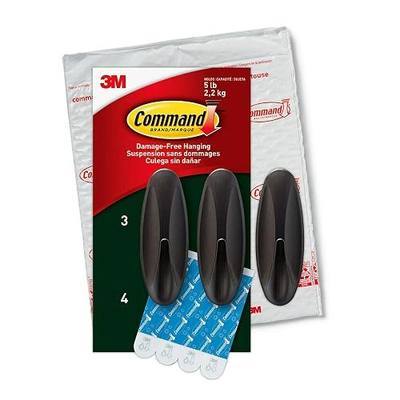 Command Outdoor Metallic Bronze Hooks, 3 Hooks, 4 Strips | Holds up to 5 lb, Damage-Free Hanging Wall Hook for Hanging Back to School Decorations with Weather Resistant Strips