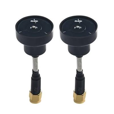 PC11 2pcs 5.8GHz 5dBi RHCP Omnidirectional Pagoda Antenna for FPV Multicopter Set-SMA Male (Black)
