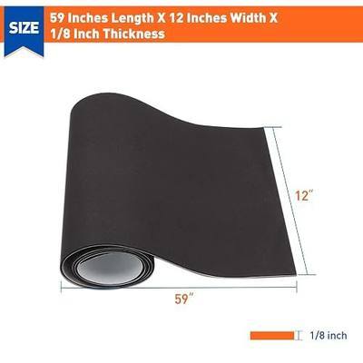 MAGZO Adhesive Sponge Neoprene Foam Padding, 1/8" Thick x 12" x 59" | All-Purpose Closed Cell Neoprene Sheet – Weatherproof Seal, Noise Reduction for Door Frames, DIY Gaskets, Automotive, Black