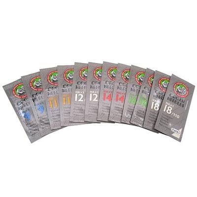 Organ Needle in CKPSMS Clear Plastic Box - Organ-HAX1 Sewing Needles Compatible with/Replacement for Singer Brand, Pfaff Brand, RICCAR Brand, Brother Brand (Organ-HAX1#9#11#12#14#16#18 60PCS)