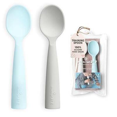 Miniware Teething Spoon Cutlery Set (Grey and Aqua)