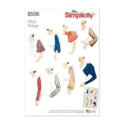 Simplicity S8506 Vintage Sleeve Sewing Pattern, Misses' Set of Sleeves, Sizes 10-22