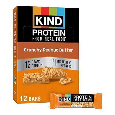 KIND Protein Bars, Crunchy Peanut Butter, Gluten Free, Healthy Snacks, 12g Protein, 12 Count | An excellent post-workout recovery boost. These crunchy, nutrient-dense peanut butter nutrition bars are gluten free.