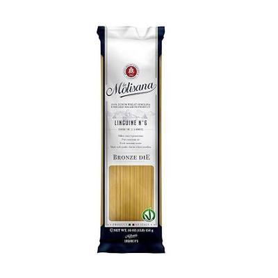 La Molisana Linguine Pasta, 16 oz (Pack of 3), Premium Italian Durum Wheat Semolina, High Protein 14%, Bronze Die Cut Flat Long Pasta for Superior Sauce Grip, Firm Al Dente Texture, Ideal for Seafood & Pesto Recipes, Made in Italy