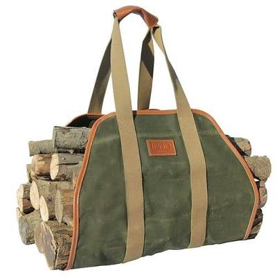 INNO STAGE Firewood Carrier Firewood Bag Heavy Duty Waxed Canvas Log Carrier Tote for Firewood, Large Fire Wood Sling Carrier with Handles for Easy Transport Carrying and Wood Stove Accessories