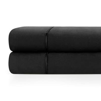 Flat Sheet (2-Pack) - 1500 Series Luxury Hotel Microfiber - King - Black