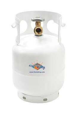 FLAME KING YSN5LB 5 Pound Propane Tank Cylinder, Great For Portable Grills, Fire Pits, Heaters And Overlanding, White | camping-hammocks