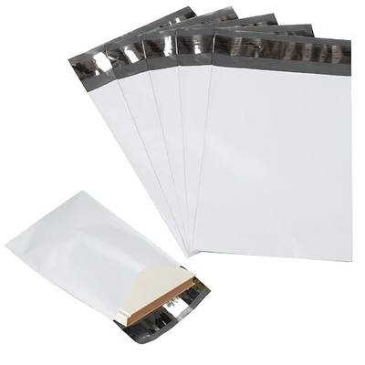 100 Pack Secure Seal White Poly Mailers - Safe Shipping With 4x6 Bags - E-Commerce Self Sealing 2 Mil Poly Envelopes for Shipping