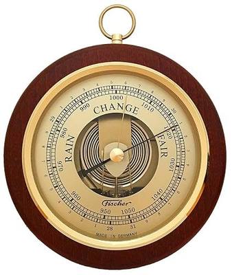 Fischer Barometer Pascal, Brass-Mahogany 6.7" / 170 mm - 1436R-22 (Display English)