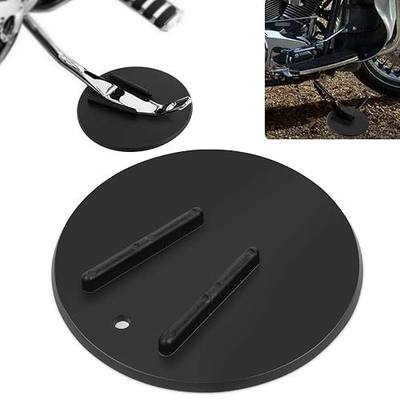 PSLER Motorcycle Kickstand Pad Coaster Puck Parking Support Plate | Reliable saver protects motorbikes on hot pavement, gravel, sand, soft grass and dirt surfaces