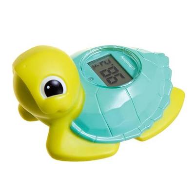 Dreambaby Baby Bath Thermometer - Turtle Water Thermometer for Bathtub | Instant Digital Water & Room Temperature - Fun Floating Turtle Toy - Helps Monitor Bath Water Temperature