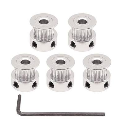 WINSINN GT2 Timing Belt Pulley 20 Teeth, 5mm Bore, for 6mm Width Belt - Ideal for 3D Printers, CNC Machines, Robotics (5-Pack)
