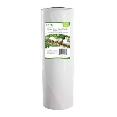 Black and White Poly Film – 10’ x 25’ 6mil, 4 Year UV Treated, Heavy Duty Polyethylene Sheeting by ECOgardener